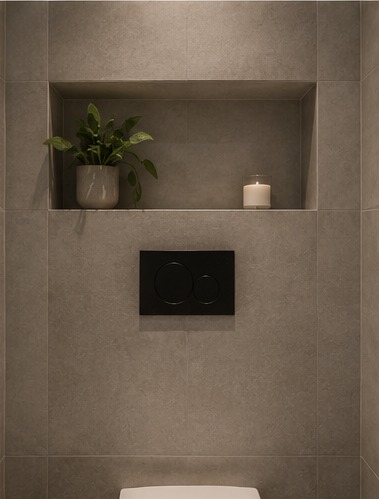 Badkamer onder schuin dak